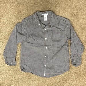 Janie and Jack gingham poplin button-down shirt, size 5